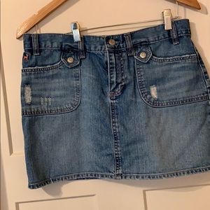 Denim mini skirt
